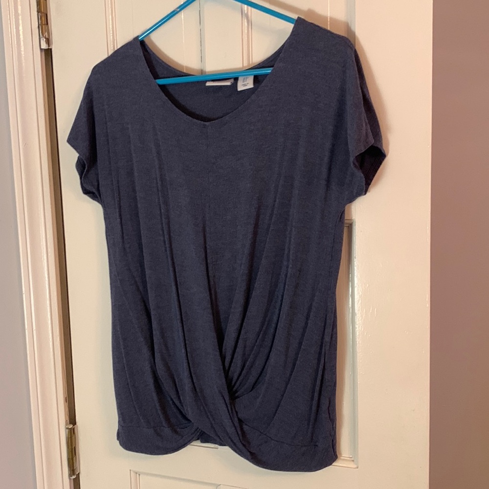 Antibes Blanc ruched front tee